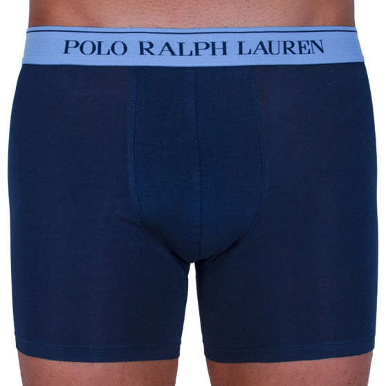 3PACK Boxers para homem Ralph Lauren azul escuro (714713772004)