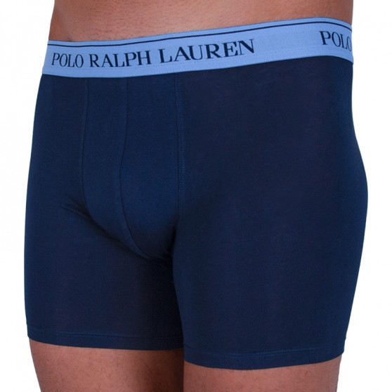 3PACK Boxers para homem Ralph Lauren azul escuro (714713772004)