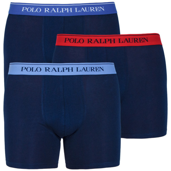 3PACK Boxers para homem Ralph Lauren azul escuro (714713772004)