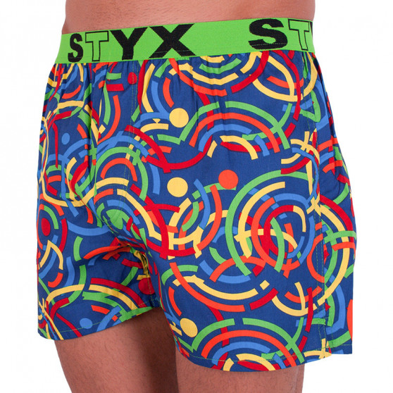 Boxers para homem Styx art sports borracha colorida (B659)