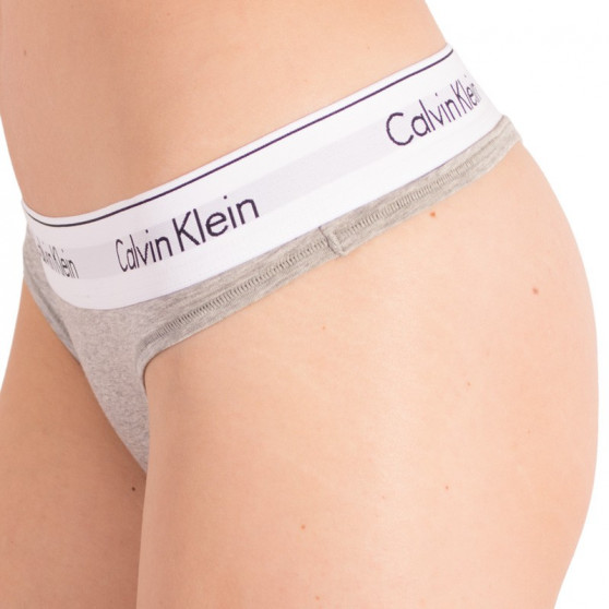 Tanga para mulher Calvin Klein superdimensionado grey (QF5117E-020)