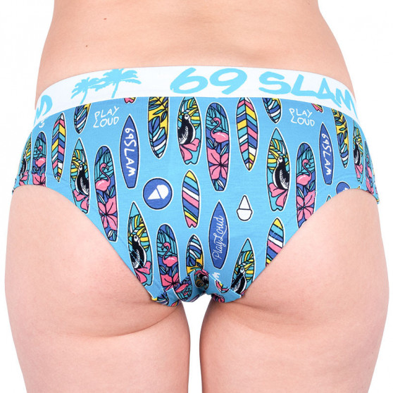 Cuecas para mulher 69SLAM boxer bambu prancha de surf azul