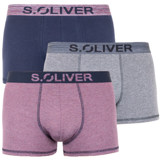 3PACK Boxers para homem S.Oliver multicolorido (26.899.97.4255.16B7)