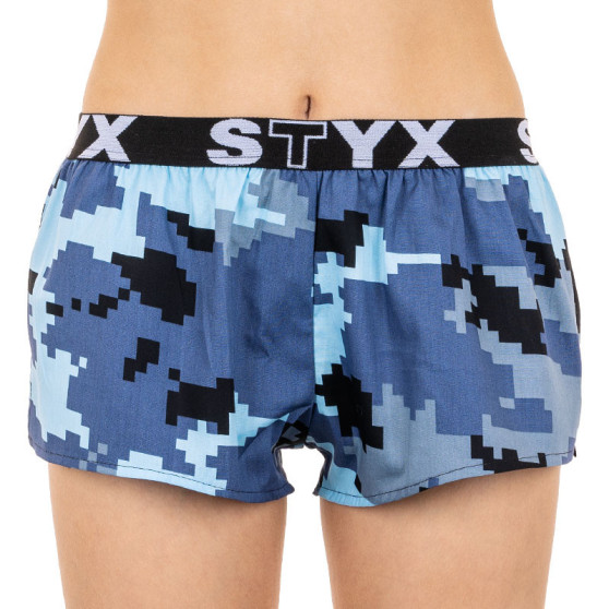 Boxers para mulher Styx arte desportiva borracha camuflagem digital (T657)