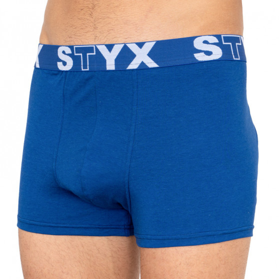 Boxers para homem Styx desporto elástico superdimensionado azul escuro (R968)