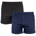 2PACK Boxers para homem Molvy multicolorido (KP-065-BBU)