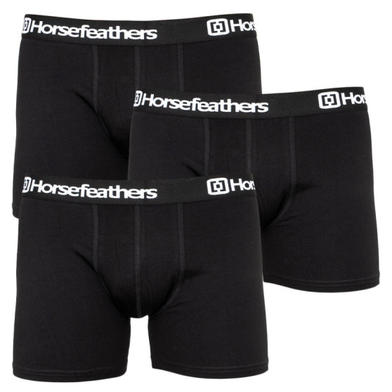 3PACK Boxers para homem Horsefeathers preto (AM067A)