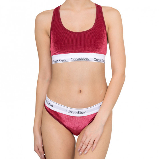 Tanga para mulher Calvin Klein burgundy (QF5512E-2XV)