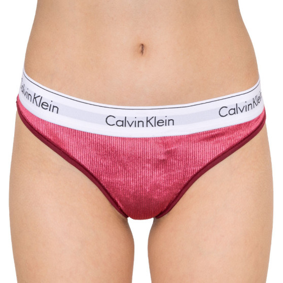 Tanga para mulher Calvin Klein burgundy (QF5512E-2XV)