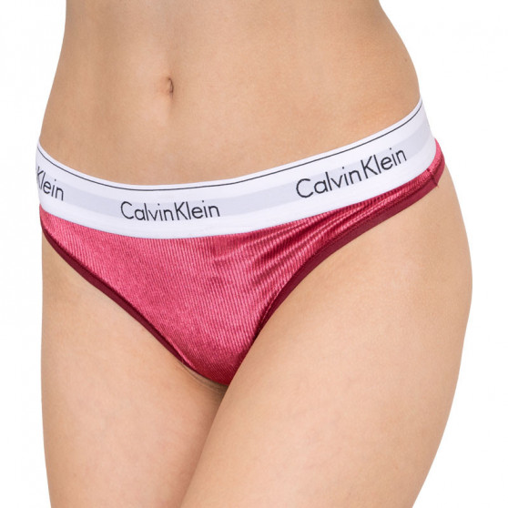 Tanga para mulher Calvin Klein burgundy (QF5512E-2XV)