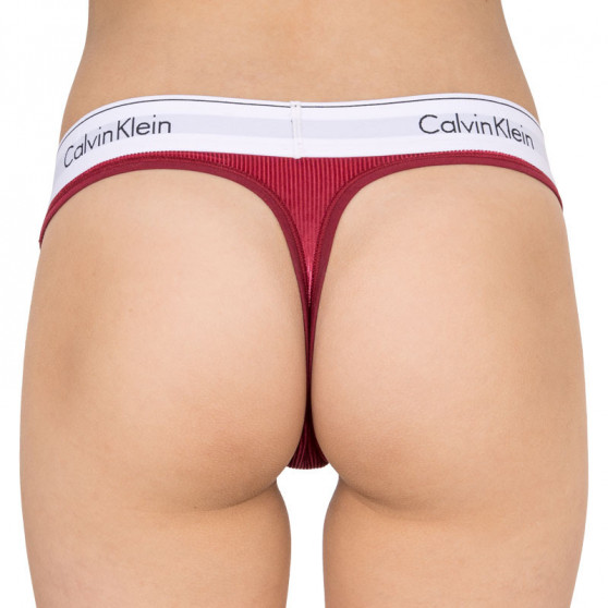 Tanga para mulher Calvin Klein burgundy (QF5512E-2XV)