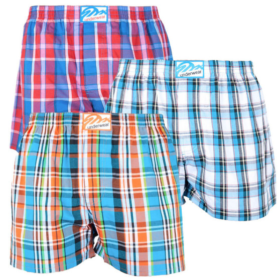 3PACK Boxers para homem Styx borracha clássica multi-coloured (A7343536)