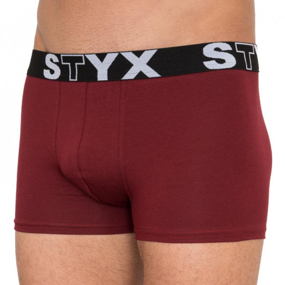 Boxers para homem Styx sport borracha burgundy (G1060)