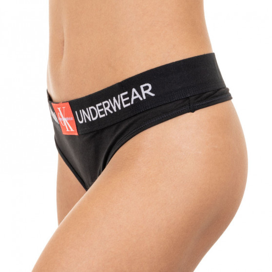 Tanga para mulher Calvin Klein preto (QF4920E-AE8)