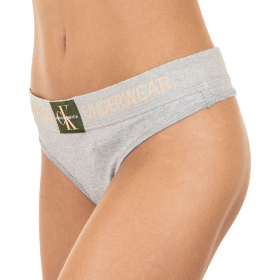 Tanga para mulher Calvin Klein cinzento (QF4920E-GCD)