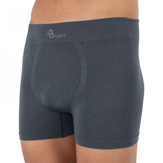 Boxers para homem Gino bambu sem costuras cinzento (54006)