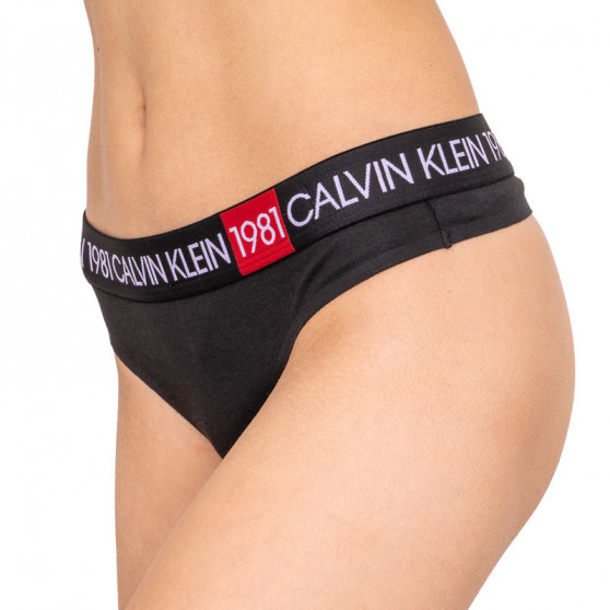 Tanga para mulher Calvin Klein preto (QF5448E-001)