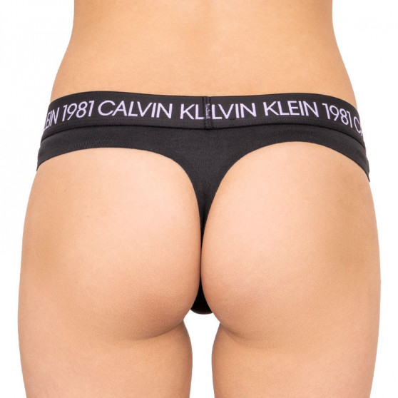 Tanga para mulher Calvin Klein preto (QF5448E-001)