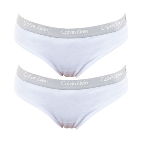 2PACK cuecas para mulher Calvin Klein branco (QD3584E-100)