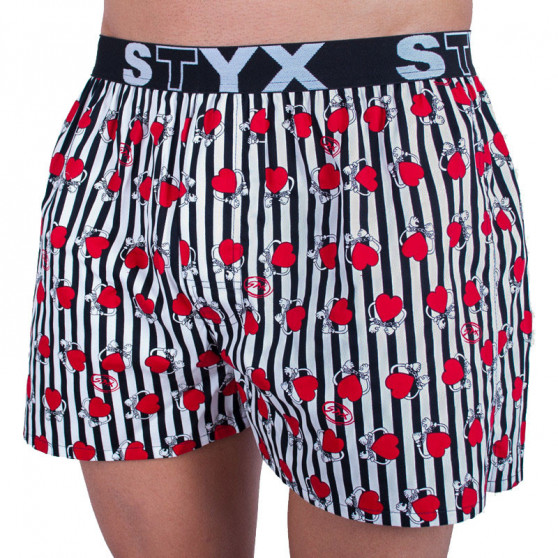 Boxers para homem Styx arte desporto corações de borracha (B752)