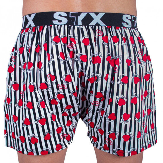 Boxers para homem Styx arte desporto corações de borracha (B752)