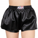 Boxers para mulher Styx clássico elástico acetinado preto (L588)