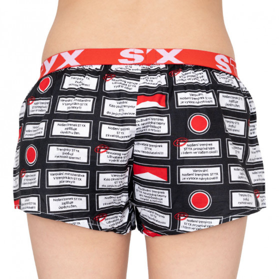 Boxers para mulher Styx arte desportiva borracha aviso (T553)