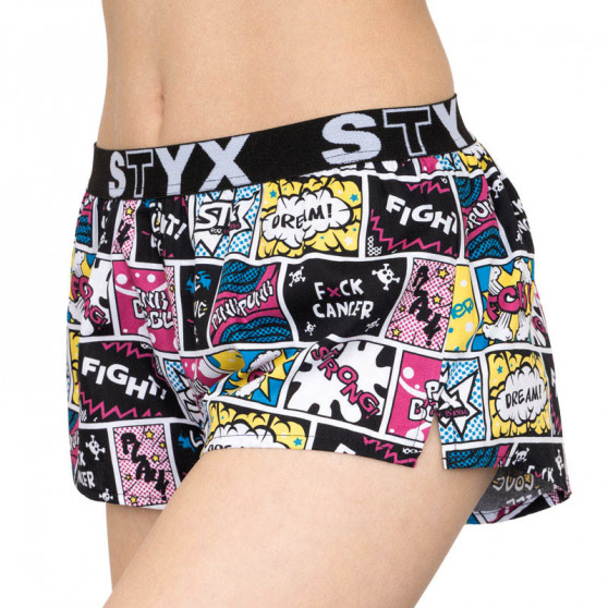 Boxers para mulher Styx arte esportes borracha Pink Bubble (T858)