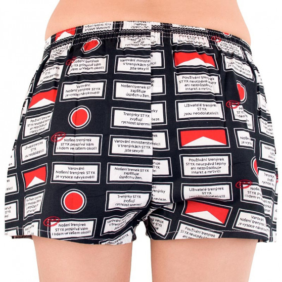 Boxers para mulher Styx arte clássica borracha warning (K553)