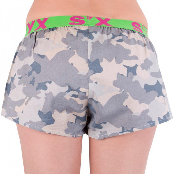 Boxers para mulher Styx arte esportes borracha beige camouflage (T557)