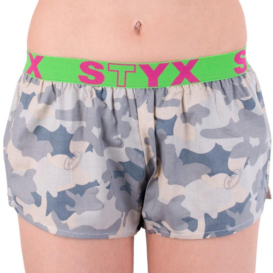 Boxers para mulher Styx arte esportes borracha beige camouflage (T557)