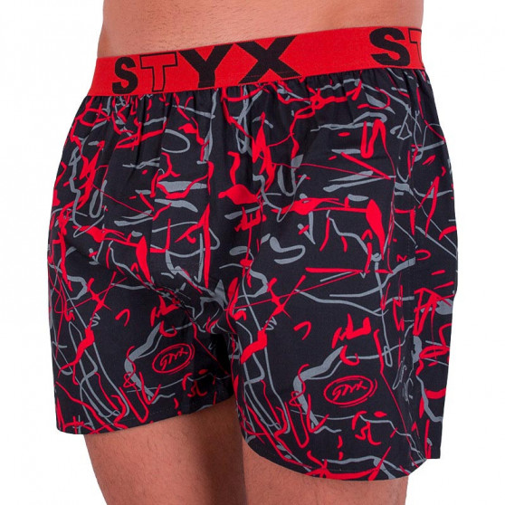 Boxers para homem Styx arte esportes borracha Jáchym preto (B550)