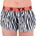 Boxers para mulher Styx arte esportes borracha preto zebra (T650)