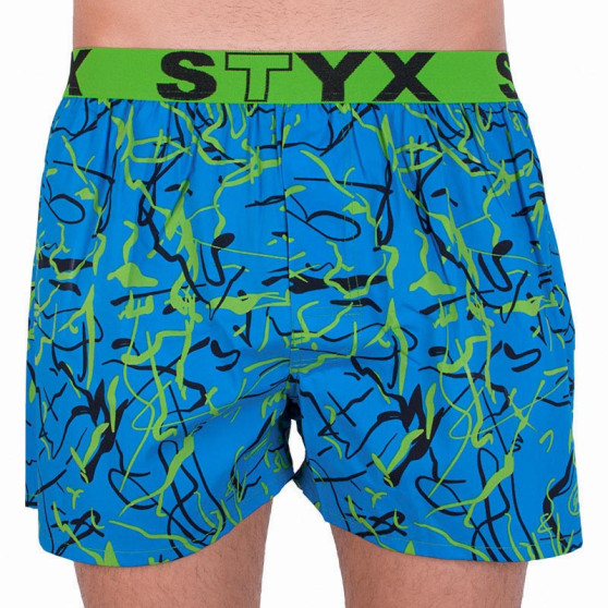 Boxers para homem Styx arte desportiva borracha Jáchym azul (B651)