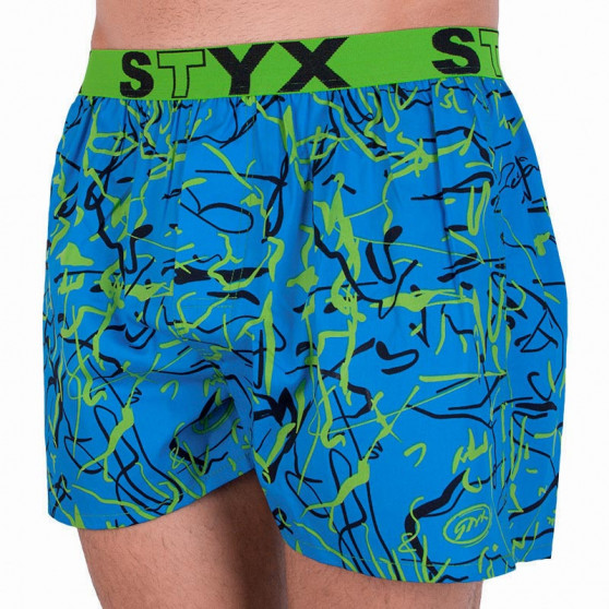 Boxers para homem Styx arte desportiva borracha Jáchym azul (B651)