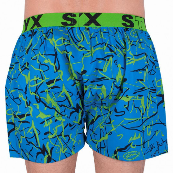 Boxers para homem Styx arte desportiva borracha Jáchym azul (B651)