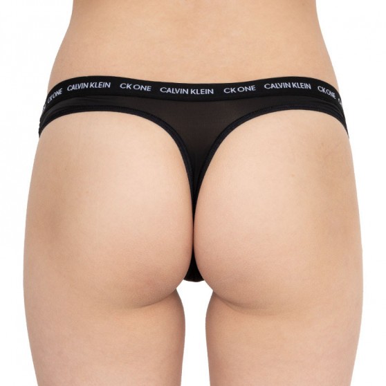 Tanga feminina CK ONE preta (QD3790E-001)