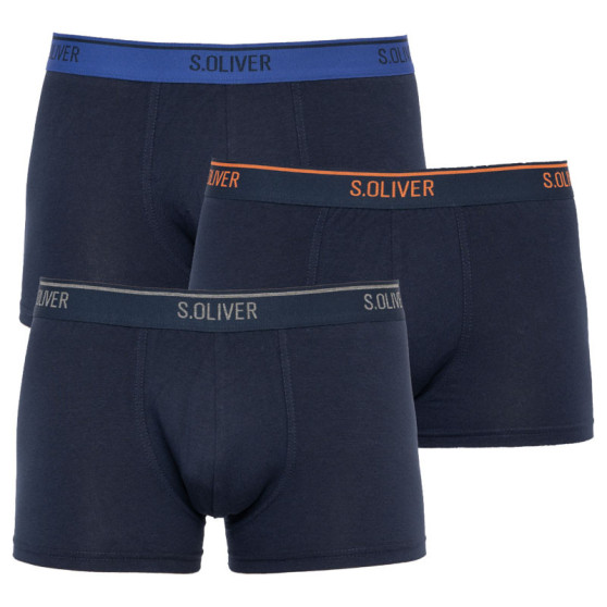 3PACK Boxers para homem S.Oliver azul (26.899.97.5623.12L3)