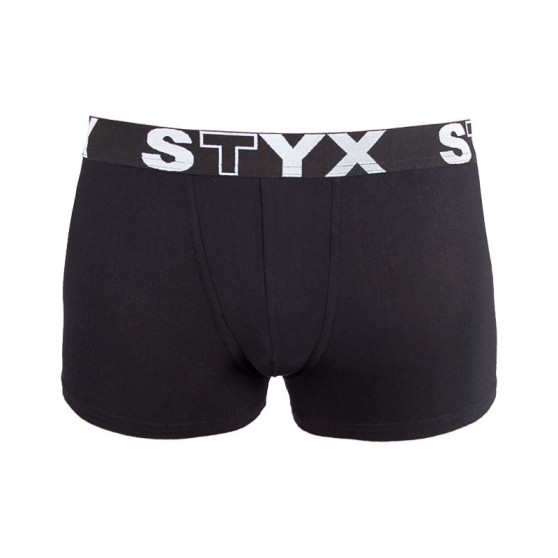 Boxers para crianças Styx desporto elástico preto (GJ960)