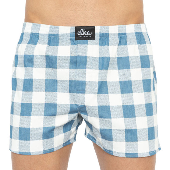 Boxers para homem ELKA xadrez azul claro (P0010)