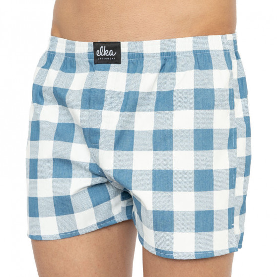 Boxers para homem ELKA xadrez azul claro (P0010)