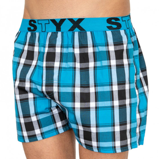 Sem embalagem - Boxers para homem Styx desporto elástico multi-colorido (B809)