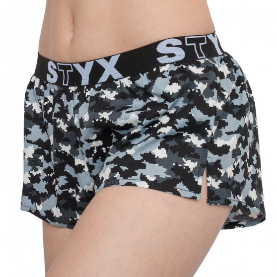 Boxers para mulher Styx arte desportiva borracha camuflagem digital (T856)