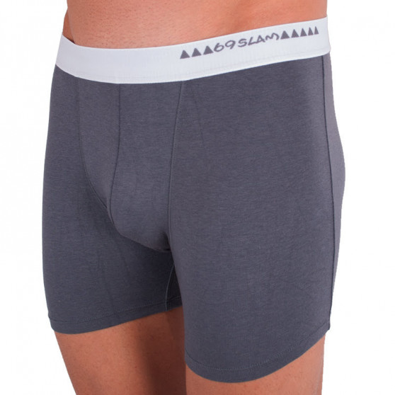 Boxers para homem 69SLAM fit bambu plain dark grey