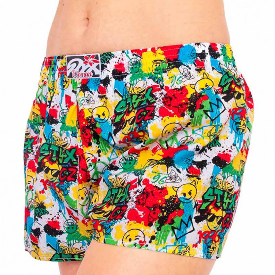 Boxers para mulher Styx arte clássica emoji de borracha (K954)