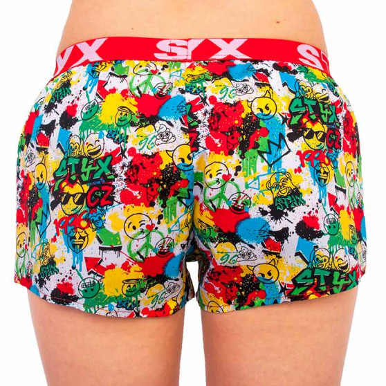 Boxers para mulher Styx arte desportiva borracha emoji (T954)