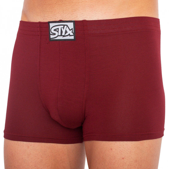 Boxers para homem Styx borracha clássica burgundy (Q1060)