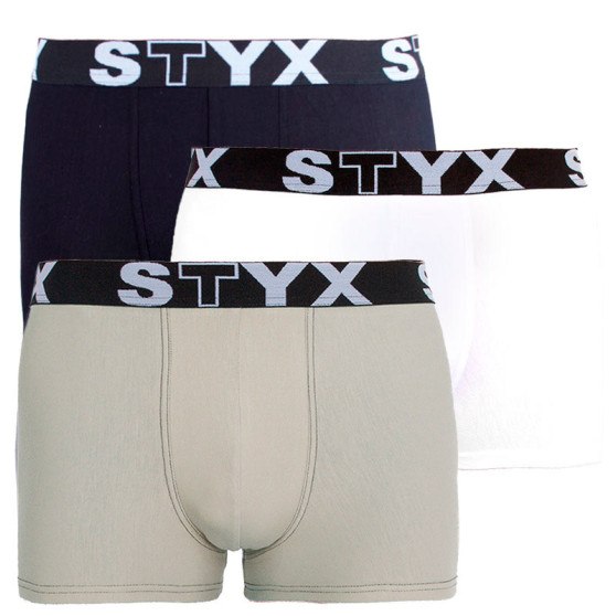 3PACK Boxers para homem Styx desporto elástico multicolorido (G960106162)