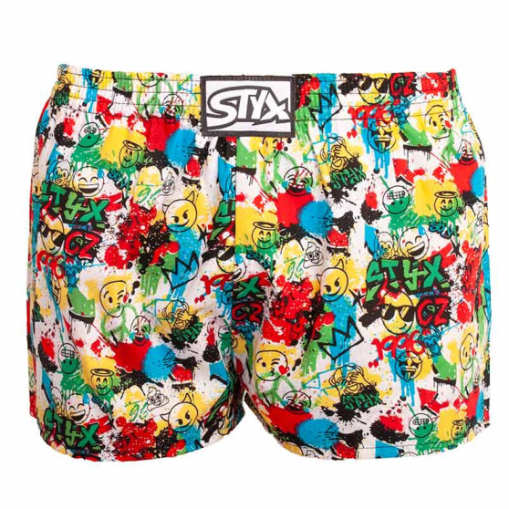 Boxers para crianças Styx arte clássica borracha emoji (J954)