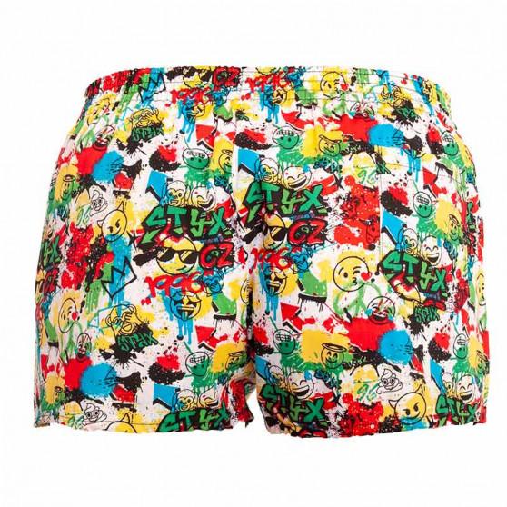 Boxers para crianças Styx arte clássica borracha emoji (J954)